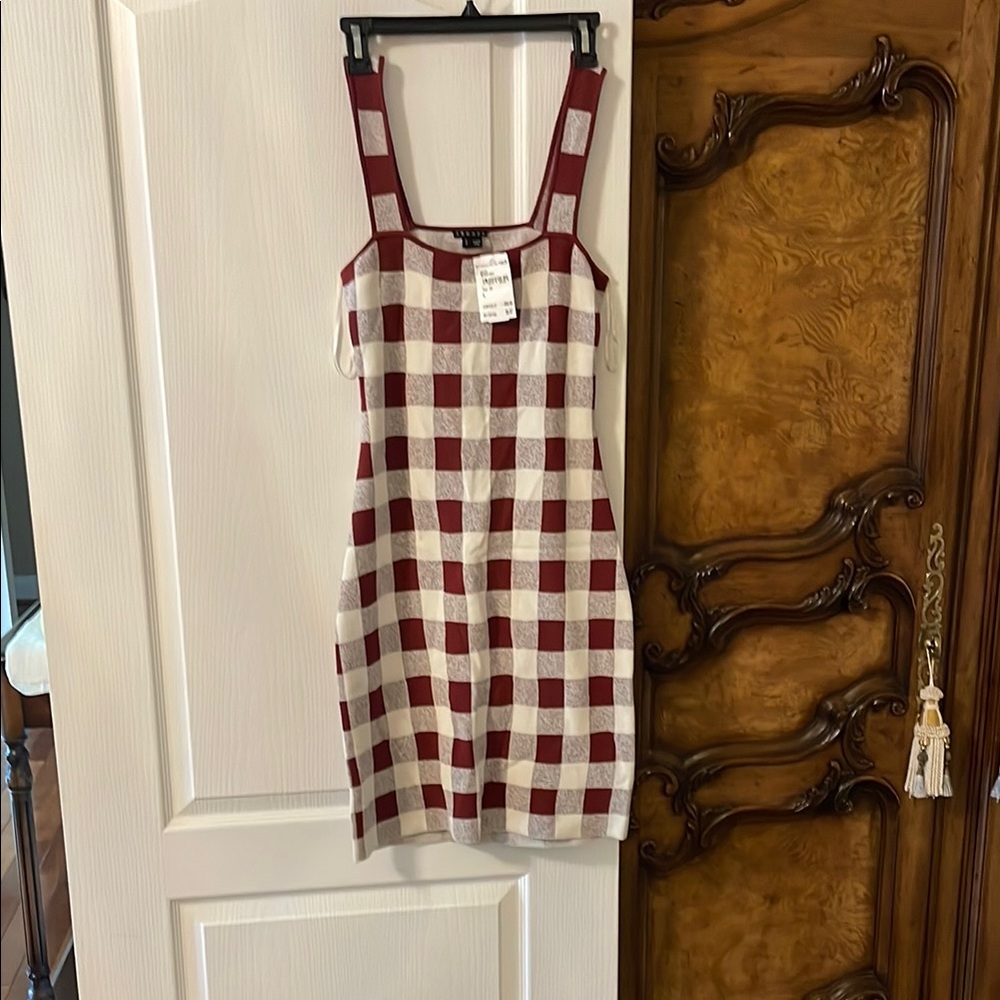 Red and White Checkered Dress
